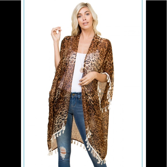 ❤️leopard print kimono - Picture 2 of 5